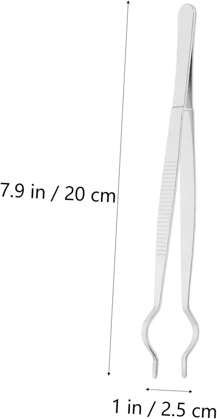 JECOMPRIS 1pc Stainless Steel Test Tube Tweezer Long Handle Round Nose Plier for Laboratory Experiments High Temperature Resistant Lightweight and Portable Chemistry Accessory - Image 4